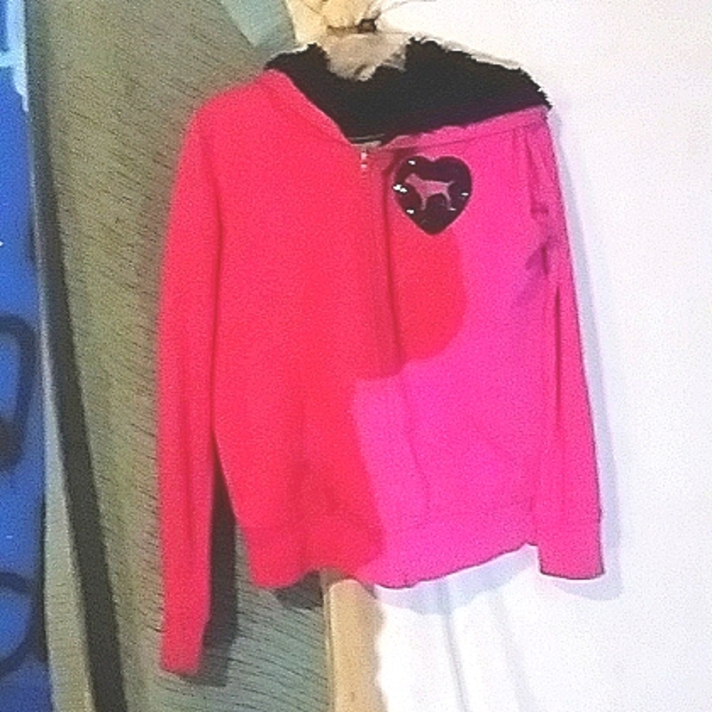 Pink Victoria's secret fur jacket